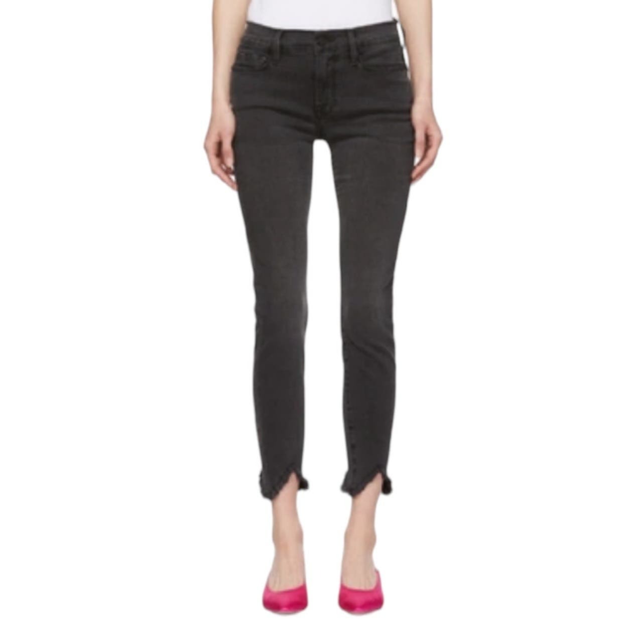 Frame Jeans Le Skinny De Jeanne Triangle Hem Crop Skinny Size 30